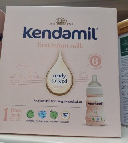 少量現貨英國Kendamil 1號水奶 Ready to feed first infant milk 1箱6支×70ml HK$140